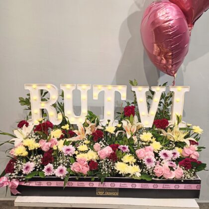 Led Hamper with Balloons