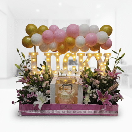 flowers with cake Hamper