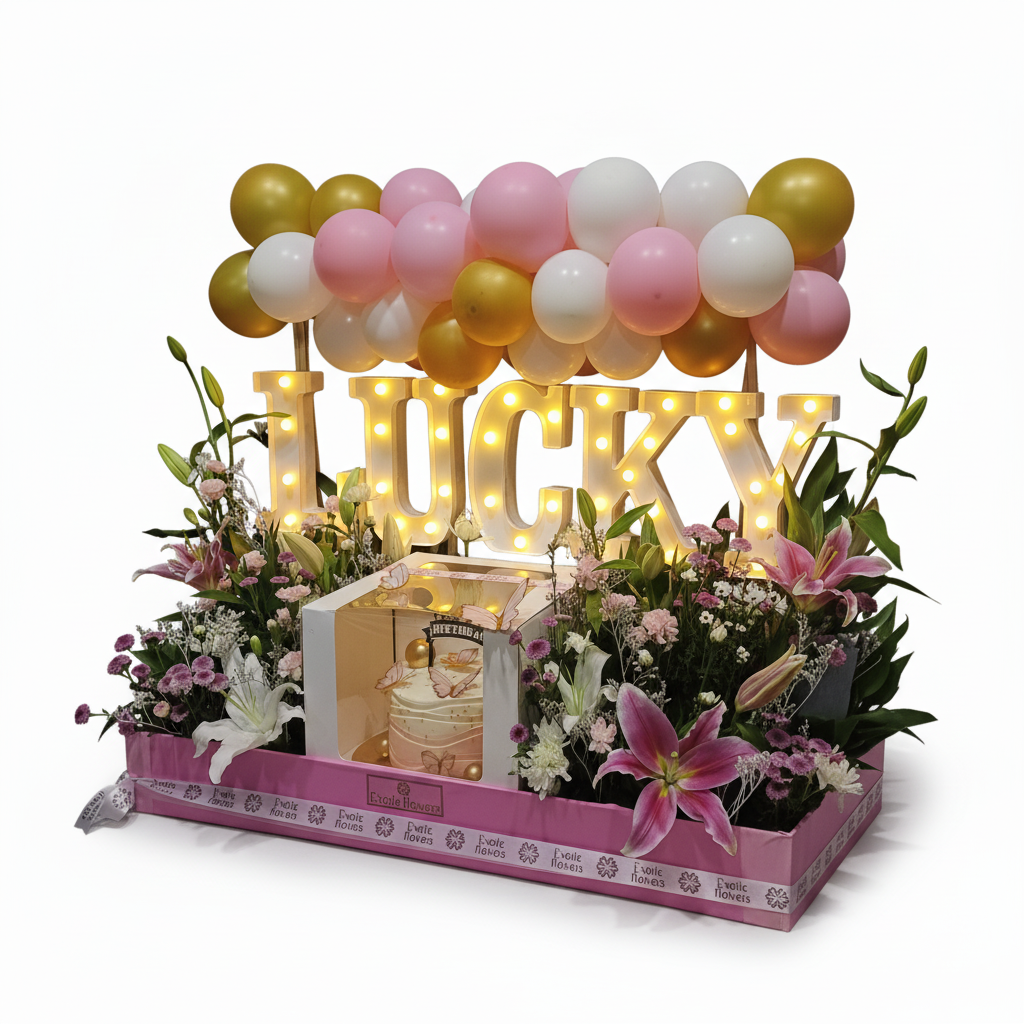 flowers with cake Hamper - Image 4