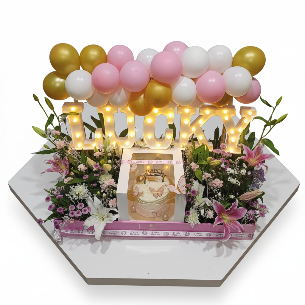 flowers with cake Hamper - Image 5