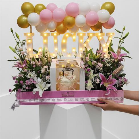 flowers with cake Hamper - Image 7