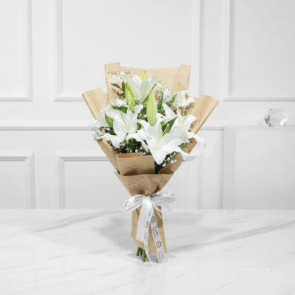 WHITE LILYUM BOUQUET