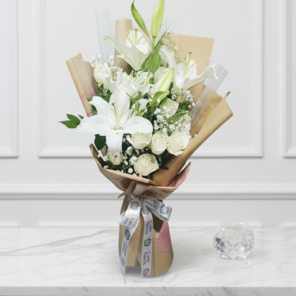 Moonlight Bouquet Of Lilies