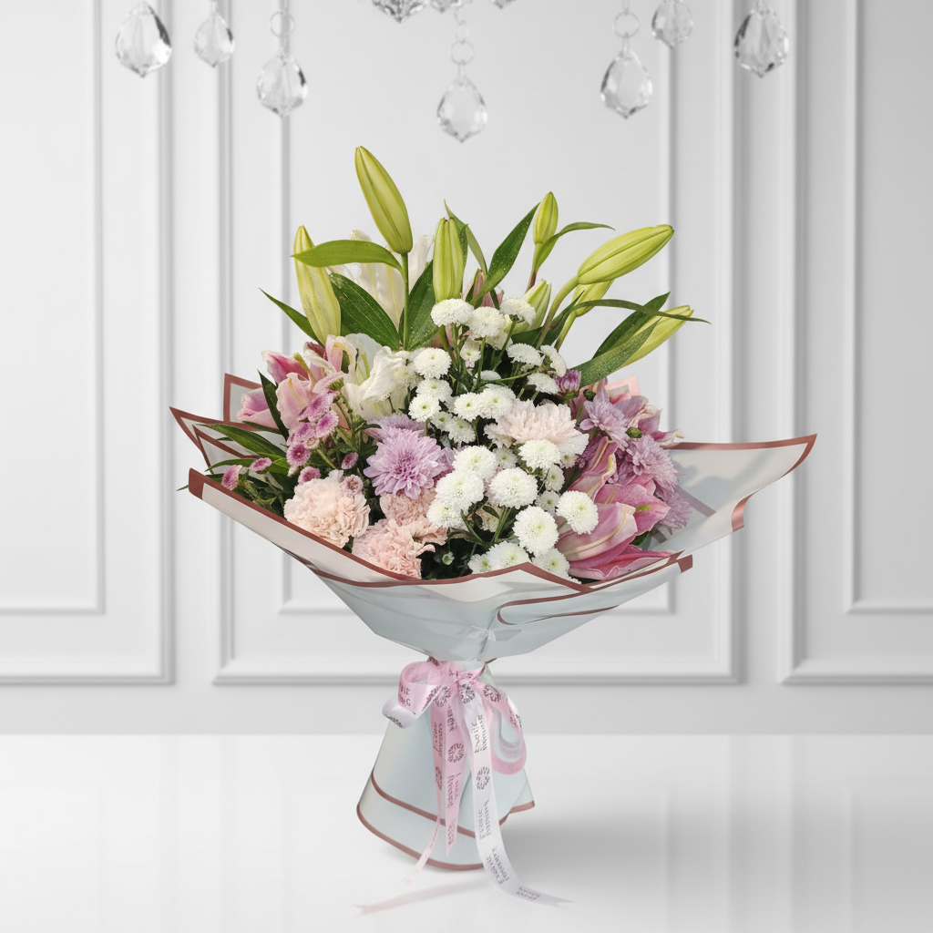 Hues of Enchantment Lily Bouquet - Image 2