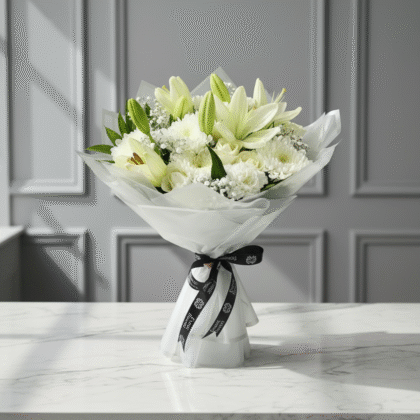 Ivory Elegance Lily Bouquet