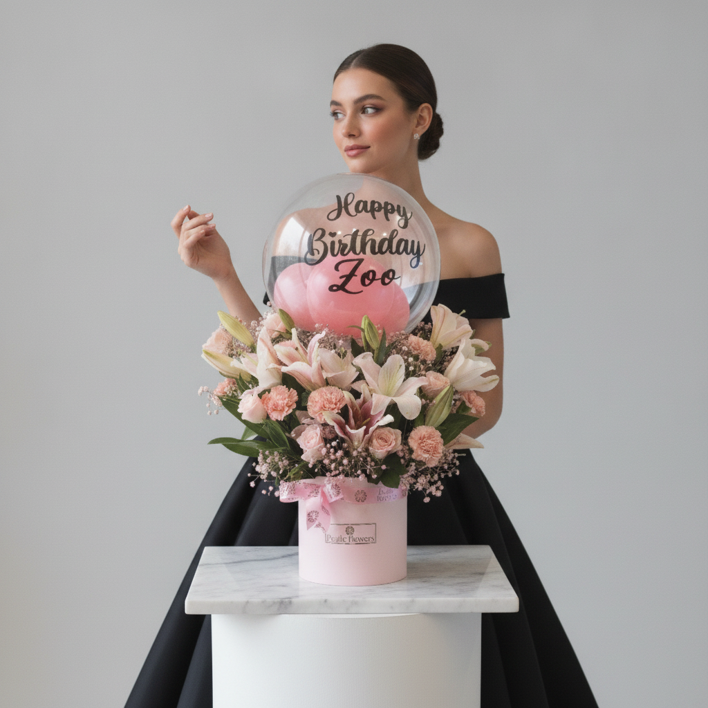 Blush Birthday Balloon Bloom Box - Image 3