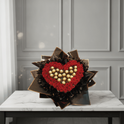 Golden Heart Romance Bouquet